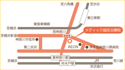 女性と子供のための鍼灸治療院 メディック鍼灸治療院 アクセスマップ